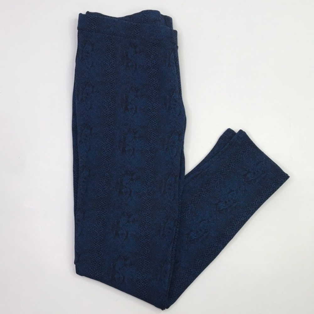 JOIE Keena Snake Skin Print Blue & Black Legging Sz M - Picture 3 of 11